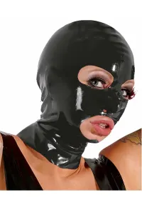 LATEX - fejmaszk,fekete.