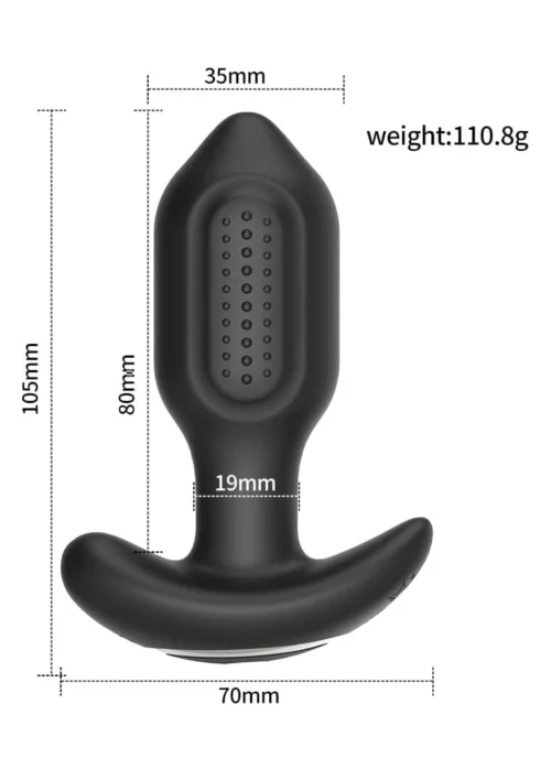 Jack okos forgó anal plug,akkus - kép 3