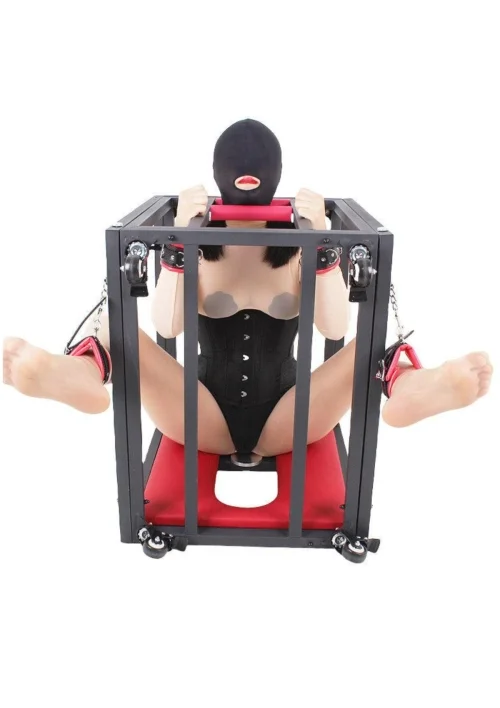 Felfüggeszthető fém BDSM kaloda kiegészítőkkel