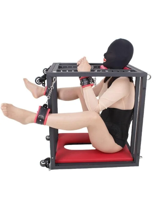 Felfüggeszthető fém BDSM kaloda kiegészítőkkel - kép 3