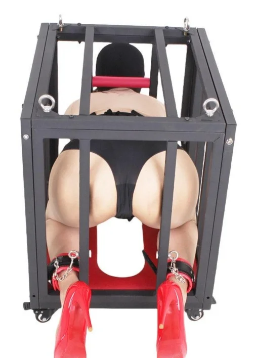 Felfüggeszthető fém BDSM kaloda kiegészítőkkel - kép 4