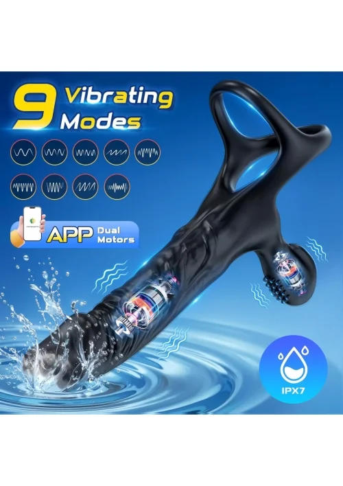 Páros okos vibrátor péniszgyűrűvel,akkus - kép 2