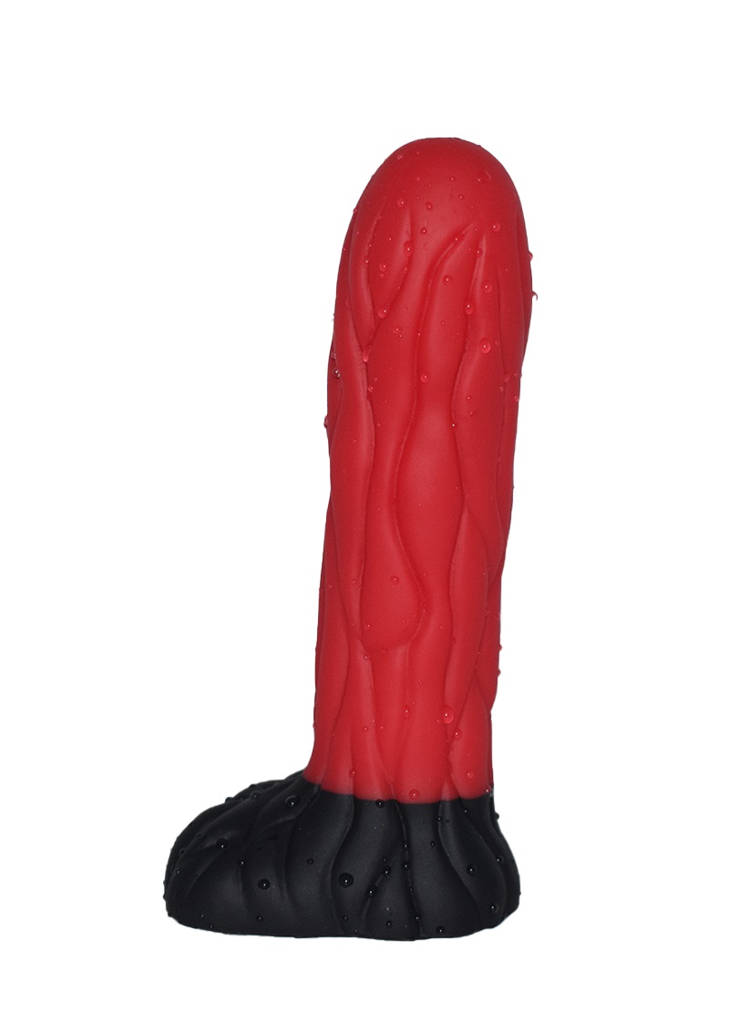 Fantasy red-black dildo.