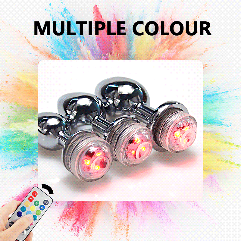 Led,világító anal plug távirányítóval -Medium.